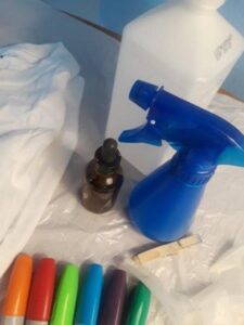 Easy Dyeing Fabric  Craft Project With Markers and Rubbing Alcohol Image